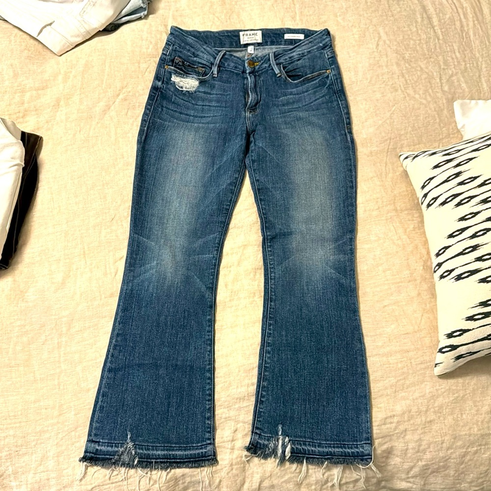 FRAME Denim Le Crop Mini Boot size 27